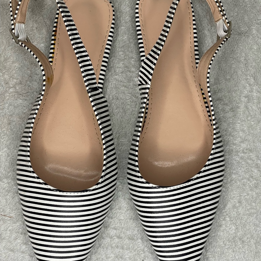 Striped Women's Slingback Shoes